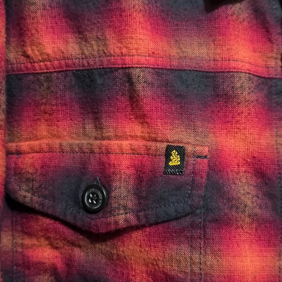 &Sons Trading Co. LOGGER Flannel Shirt - Red Blue Plaid - Sz L* - Picture 2 of 7